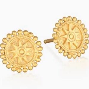 SATYA JEWELRY-Limitless Stud Earrings-Mandala, Peace, Balance-Gold